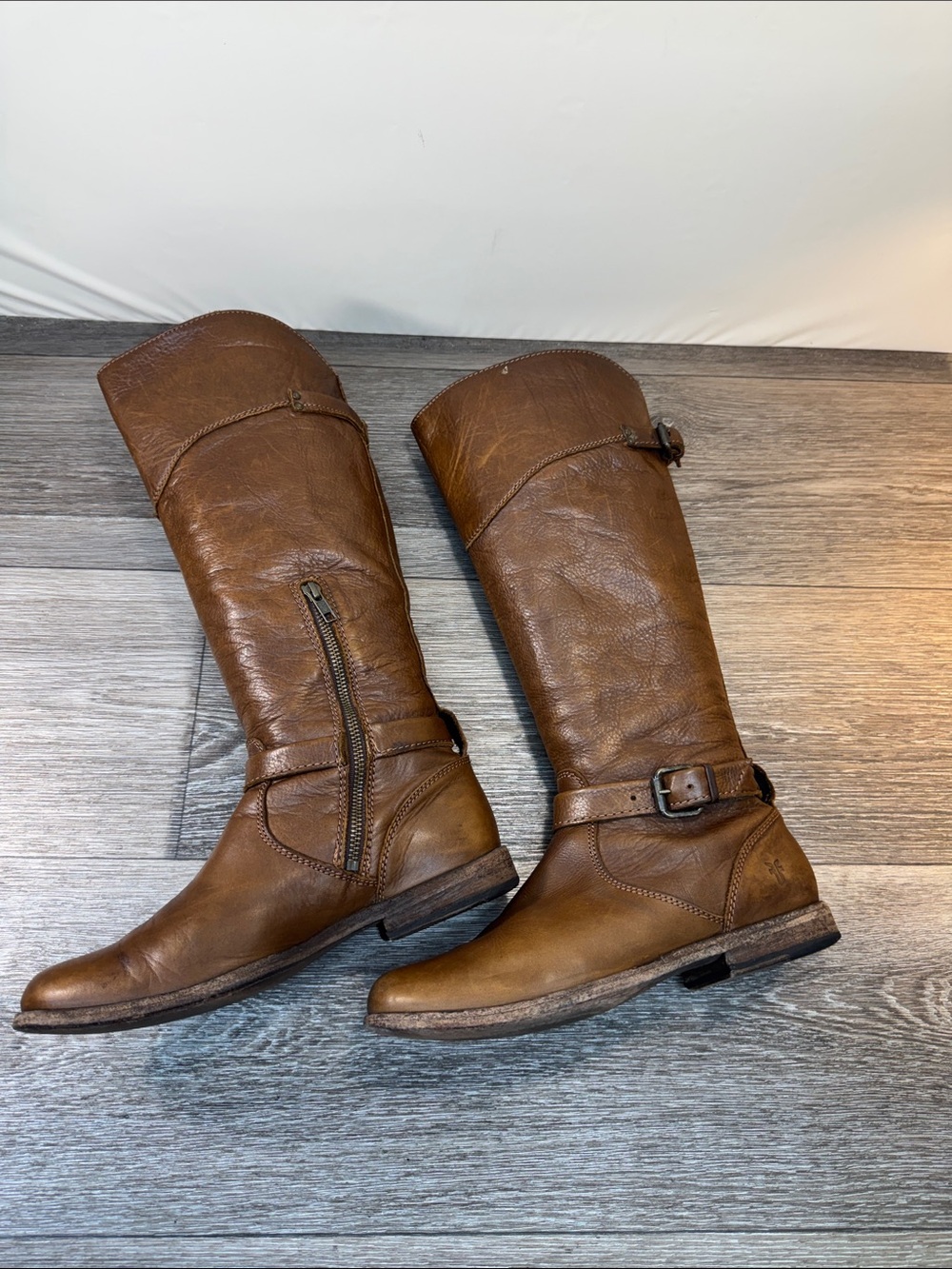 Frye Women's Tall Brown Leather Over-the-Knee Riding Boots Sz 9 (h245